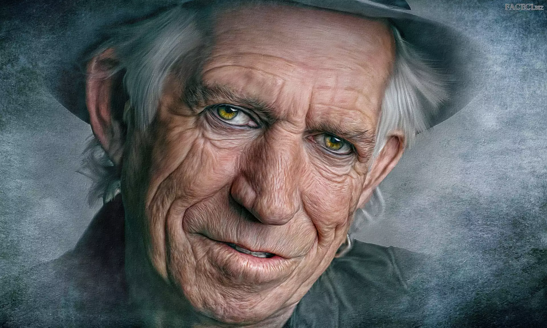 Gitarzysta, Mężczyzna, Paintography, Portret, Keith Richards, The Rolling Stones